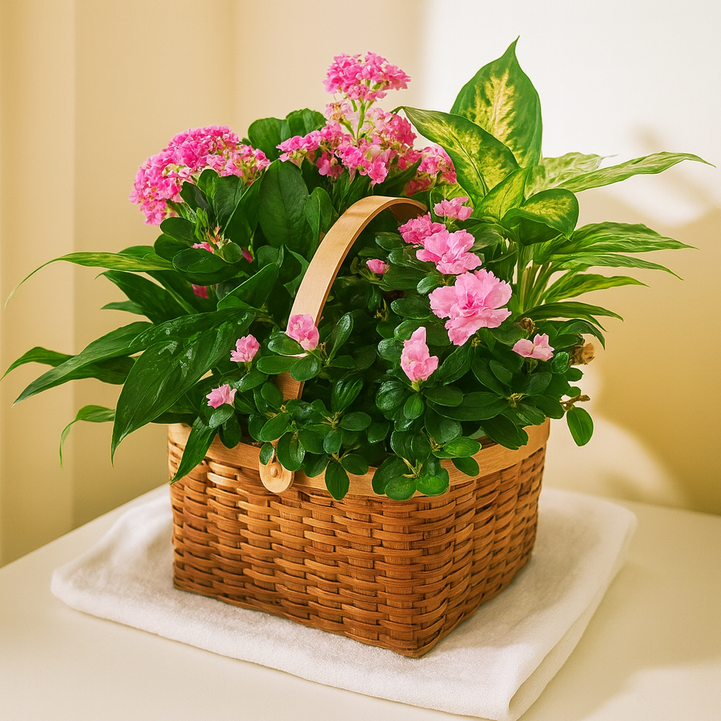 Pink Cyclamen Basket